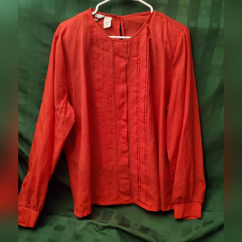 Size 18 Red Long Sleeve Blouse